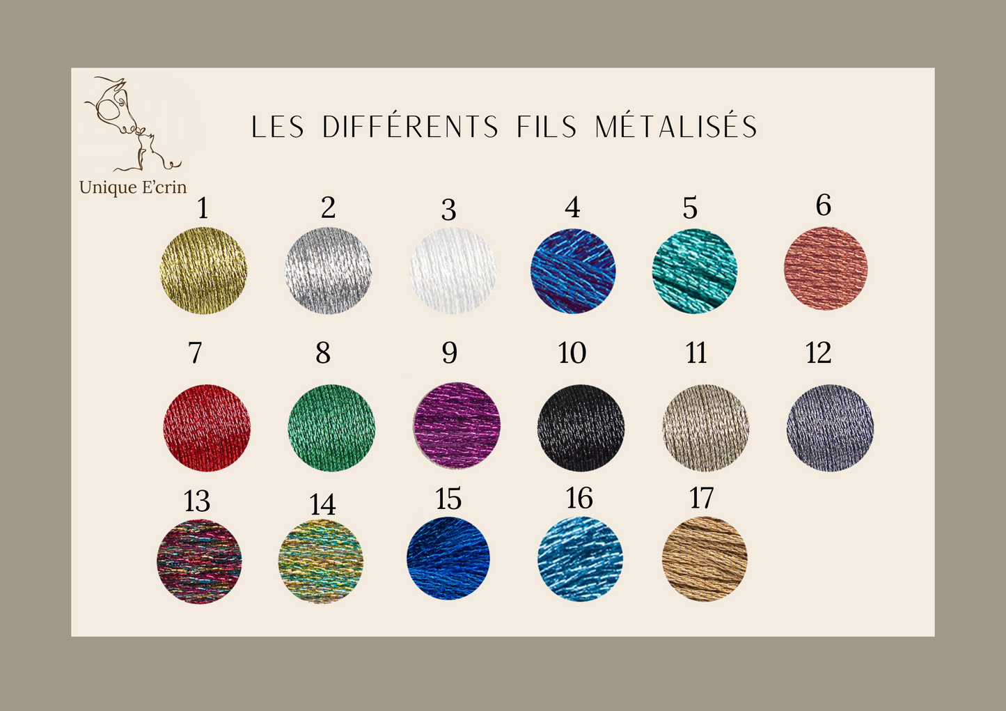 fils colorés et métallisés