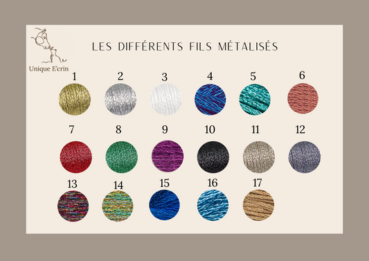 fils colorés et métallisés