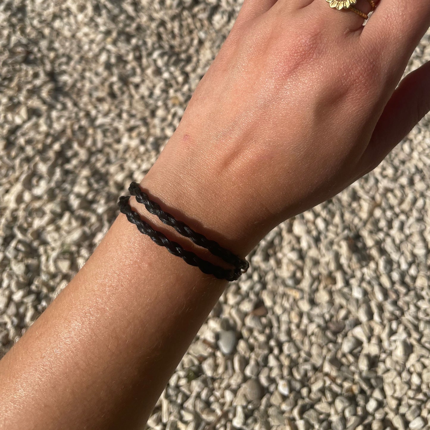 bracelet en crin de cheval double 