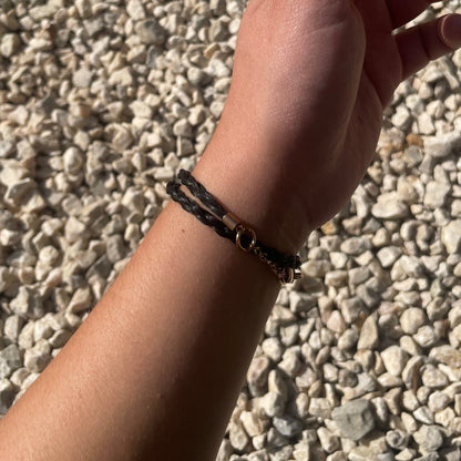 bracelet en crin de cheval double