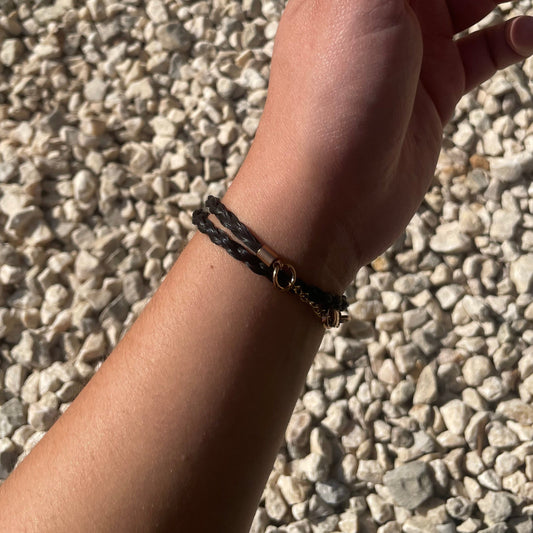 bracelet en crin de cheval double