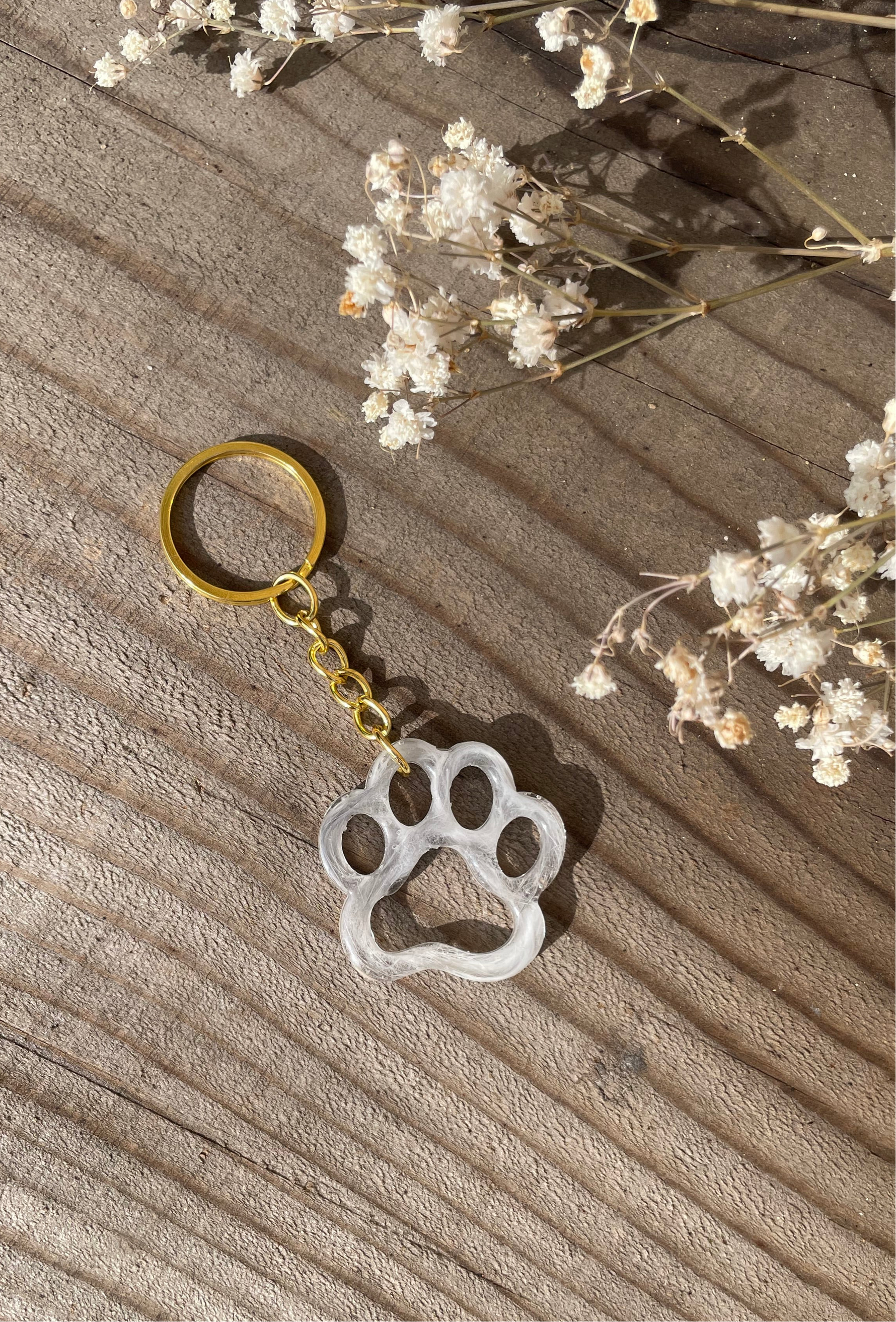 porte clé souvenir empreinte