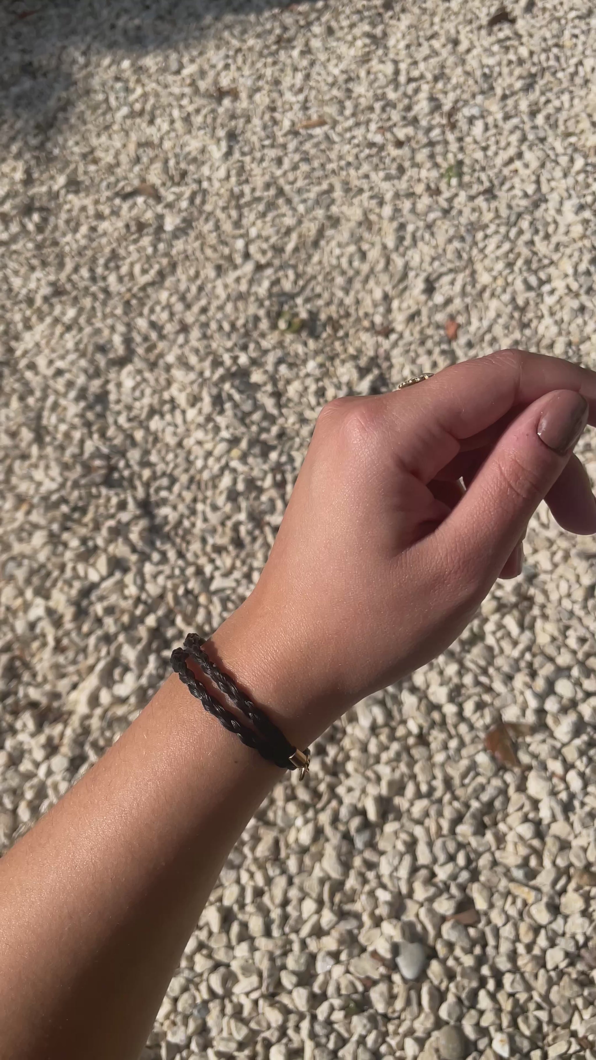 bracelet en crin de cheval double